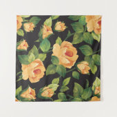 Tenture Rose, motifs floraux sans soudure. (Devant (Horizontal))