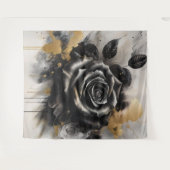 Tenture Rose noir et or (Devant (Horizontal))