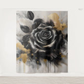 Tenture Rose noir et or (Devant)