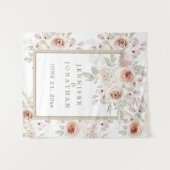 Tenture Rose romantique sur Mariage blanc (Devant (Horizontal))