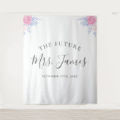 Tenture Rose rose pâle Floral Dusty Mariage fond (Devant)