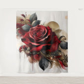 Tenture Rose rouge (Devant)