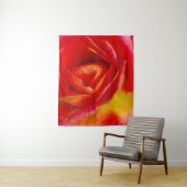 Tenture Rose Rouge et Jaune (En situation)