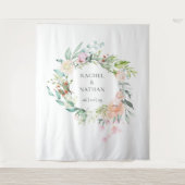 Tenture Rose sauvage Garland Mariage Photo Booth Backdrop (Devant)