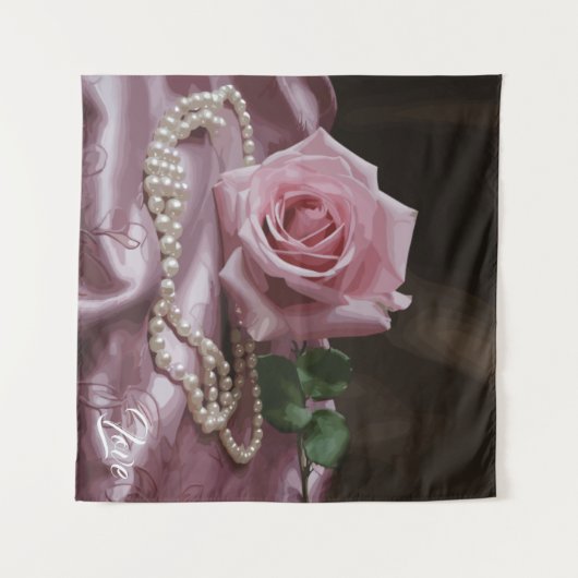 Tenture Rose Silken (Devant (Horizontal))