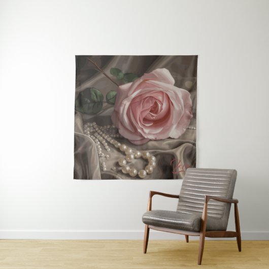 Tenture Rose Silken (En situation)