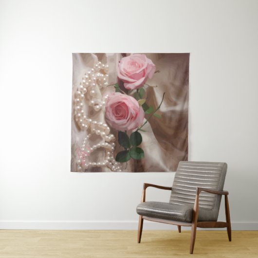 Tenture Rose Silken (En situation (horizontale))