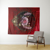 Tenture Rose Steampunk (En situation (horizontale))