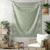 Tenture Rose vert olive moderne Backdrops Mariage