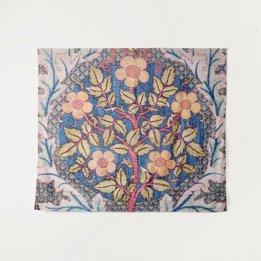 Tenture Rose Wreath, William Morris (Devant (Horizontal))