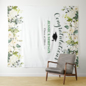 Tenture Roses blanches Verdure Florale Photo Grad Retour e (En situation (horizontale))