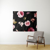 Tenture Roses d'aquarelle 32 (En situation (horizontale))