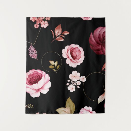 Tenture Roses d'aquarelle 32 (Devant)