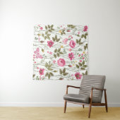 Tenture Roses et papillons : Floral Seamless (En situation (horizontale))