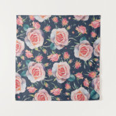 Tenture Roses et Rosebuds : Floral Seamless. (Devant (Horizontal))