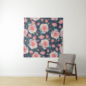 Tenture Roses et Rosebuds : Floral Seamless. (En situation (horizontale))