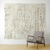 Tenture Roses Fleurs Blanches de Mariage Toile de Fond (En situation (horizontale))