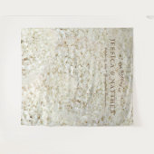 Tenture Roses Fleurs Blanches de Mariage Toile de Fond (Devant (Horizontal))