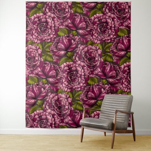 Tenture Roses pour vous (En situation)
