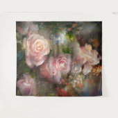 Tenture Roses roses douces peintes à l'aquarelle (Devant (Horizontal))