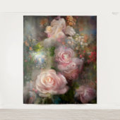 Tenture Roses roses douces peintes à l'aquarelle rose vint (Devant)