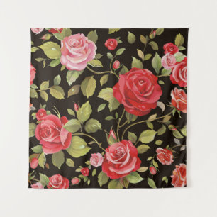 Tenture Roses roses : motif floral élégant.