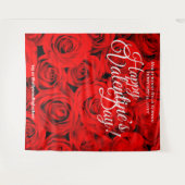 Tenture Roses rouges de la Saint-Valentin | Fond pour self (Devant (Horizontal))