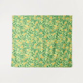 Tenture Roses sauvages en jaune et vert (Devant (Horizontal))