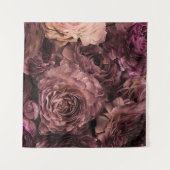 Tenture Roses Violettes : Texture de Bouquet Fraîche (Devant (Horizontal))