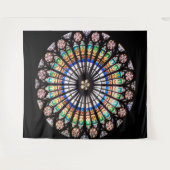 Tenture rosette de la cathédrale en vitrail (Devant (Horizontal))