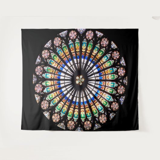 Tenture rosette de la cathédrale en vitrail (Devant (Horizontal))