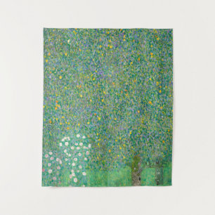 Tenture Rosiers sous les arbres, 1905 par Gustav Klimt