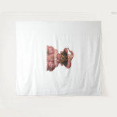 Tenture Rottweiler Chiot habillé en sorcière rose - Cute H (Devant (Horizontal))