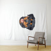 Tenture Rottweiler Romp des chiots aux partenaires paw-som (En situation (horizontale))