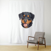 Tenture Rottweiler Romp des chiots aux partenaires paw-som (En situation)