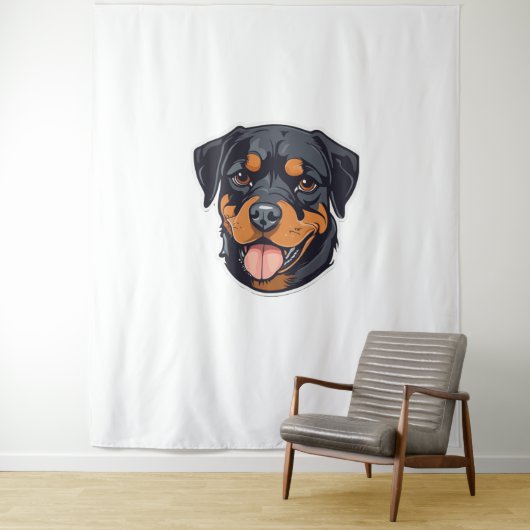 Tenture Rottweiler Romp des chiots aux partenaires paw-som (En situation)