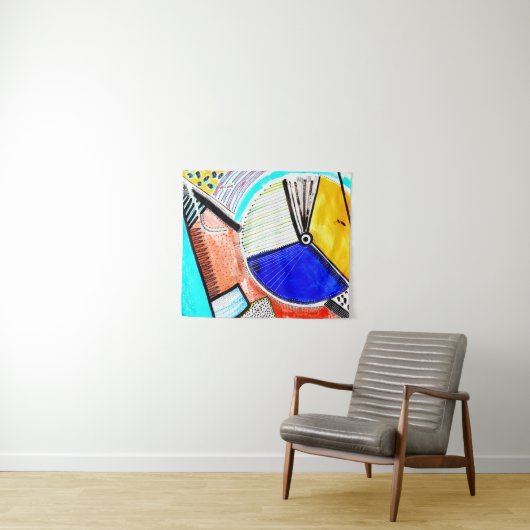 Tenture Roue Abstraite (En situation (horizontale))