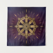 Tenture Roue Dharma - Dharmachakra (Devant (Horizontal))