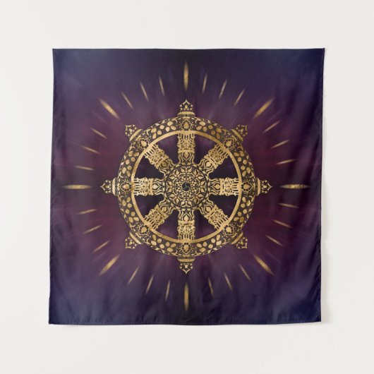 Tenture Roue Dharma - Dharmachakra (Devant (Horizontal))