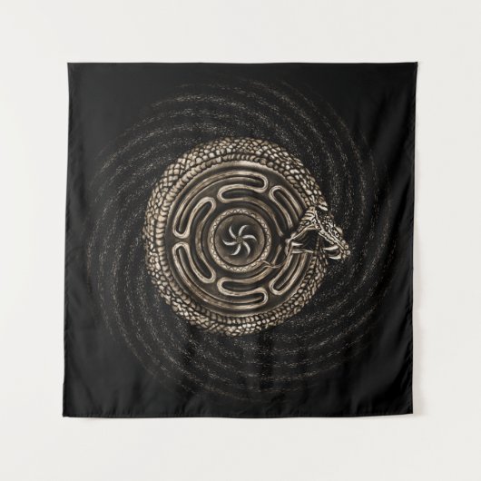 Tenture Roue Hécate avec nos ouroboros (Devant (Horizontal))