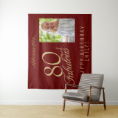 Tenture Rouge 80 et fabuleux fond photo d'anniversaire (En situation)