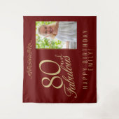 Tenture Rouge 80 et fabuleux fond photo d'anniversaire (Devant)