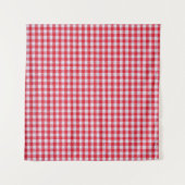 Tenture Rouge À damiers Nappe Gros Plan. (Devant (Horizontal))