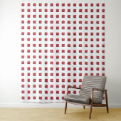 Tenture Rouge Abstrait (En situation)