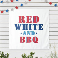 Rouge Blanc et BBQ Drôle 4 juillet