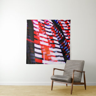 Tenture Rouge blanc et bleu