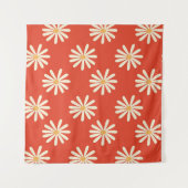 Tenture rouge et moutarde années 1970 super rétro rétro fl (Devant (Horizontal))