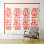 Tenture Rouge Lilium oriental (En situation (horizontale))