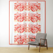 Tenture Rouge Lilium oriental (En situation)