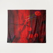 Tenture Rouge pointillé de pluie (Devant (Horizontal))
